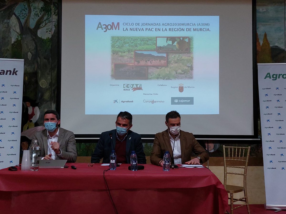 El consejero Antonio Luengo ha participado esta tarde en la jornada ‘La nueva PAC en el contexto de nuestra Región de Murcia’, organizada por <a href="/COAGMurcia/">COAG Murcia</a>, en la que se ha debatido sobre la futura Política Agraria Común y su influencia en la agricultura y la ganadería regional.