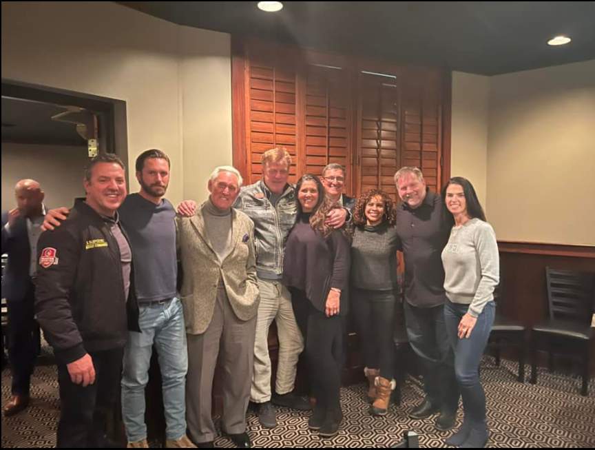 thecoffeeisonme's tweet photo. You have to wonder what is going on here. Steve, the guy on the left of this photo is now working with Mark Finchem on border security. It just so happens that Steve has a lengthy history of fraud, he was even arrested once by the FBI. Defrauding victims of disasters is not nice. https://t.co/0Tgg3vTKlO