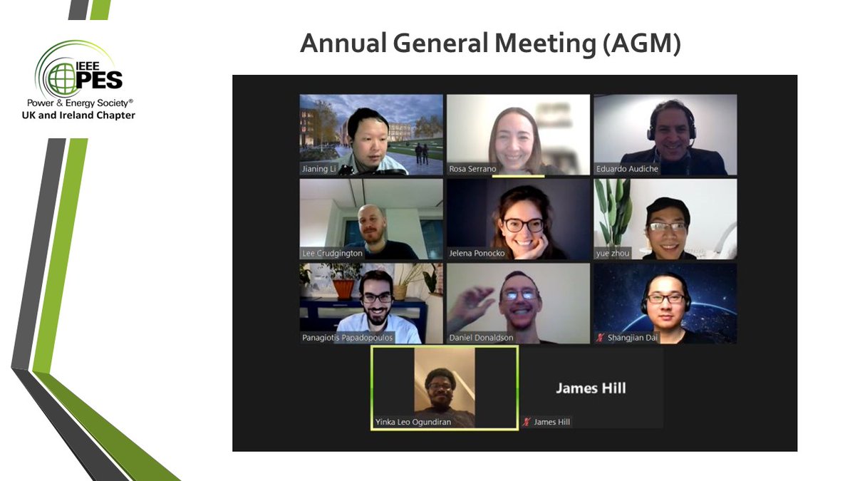The IEEE UK &amp; Ireland PES chapter had its General Annual Meeting (AGM) on Wednesday 8th December 2021, closing a year full of activities and events :). Working on 2022!  #IEEE, #ieeepes #powersystems