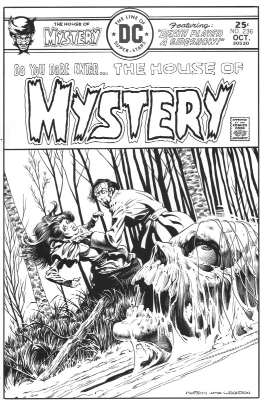 ComicFanBoy2's tweet photo. Title: House of Mystery
Publisher #dccomics
Issue: 236 (Oct 1975)
Cover: It's time for another #creepy #comcbook cover featuring a ๐ this time around. #Artwork by #comics legend Bernie Wrightson.
#horror #horrorcomics #comicbooks #comicbookart #HorrorArt #berniewrightson https://t.co/ATHdKf4Srl