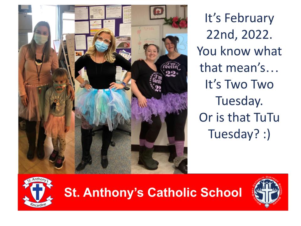 Celebrating Two-Two Tuesday on February 22, 2022 with the Class of 2022. Or is it Tutu Tuesday? :)