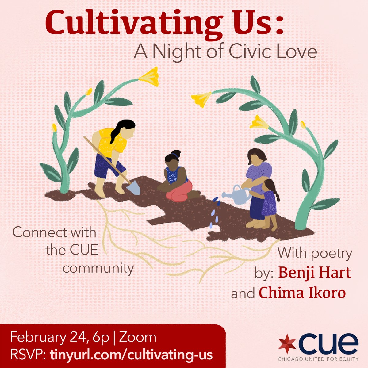 TONIGHT! 

Join us for a very special #CivicLove celebration! Catch up with the #CUECommunity & don’t miss performances by featured guests @supernaira and @radfagg

There’s still time to RSVP 👉 tinyurl.com/cultivating-us