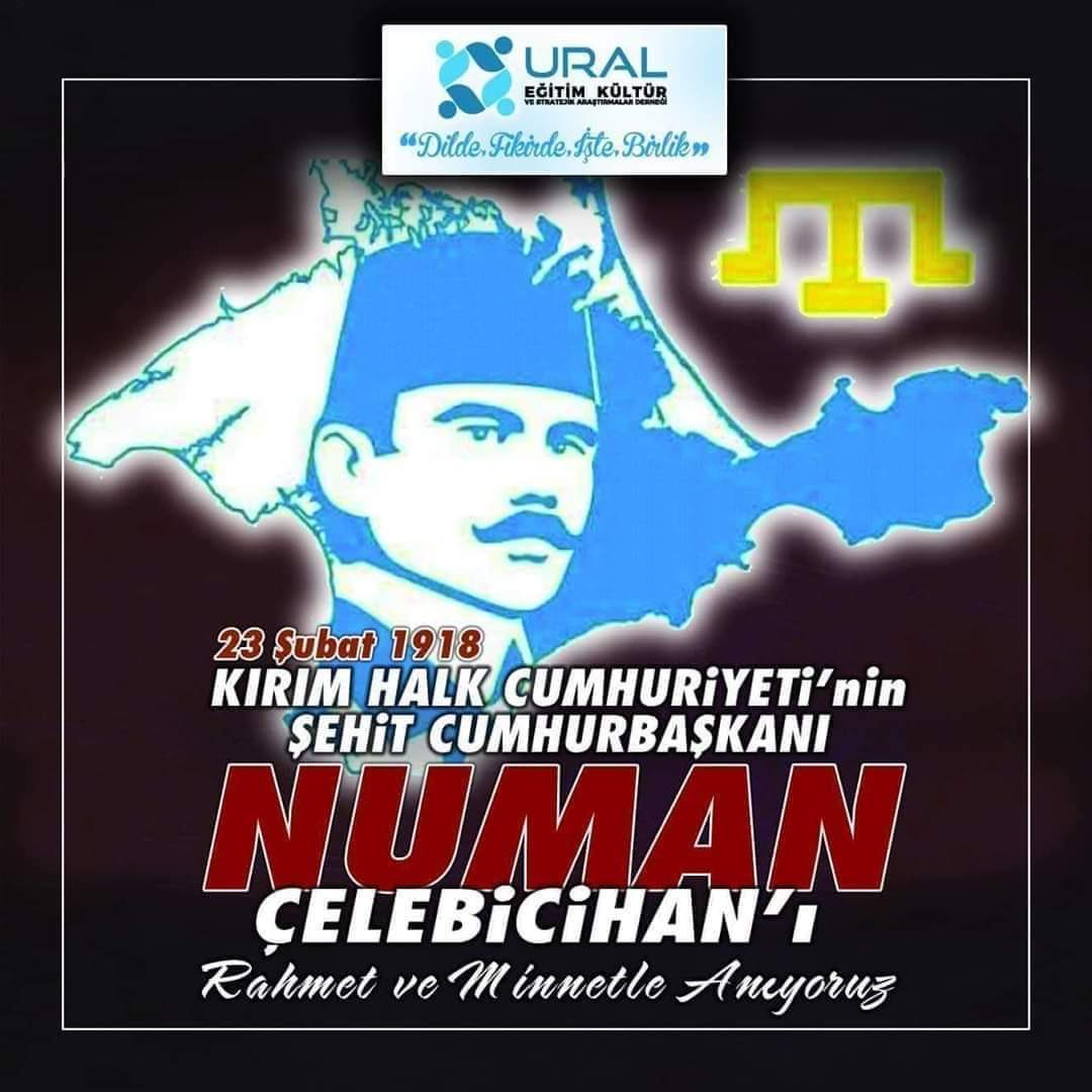 Kırım Halk Cumhuriyeti Şehid Cumhurbaşkanı Numan Celebicihan’ı rahmetle anıyoruz. #ursad