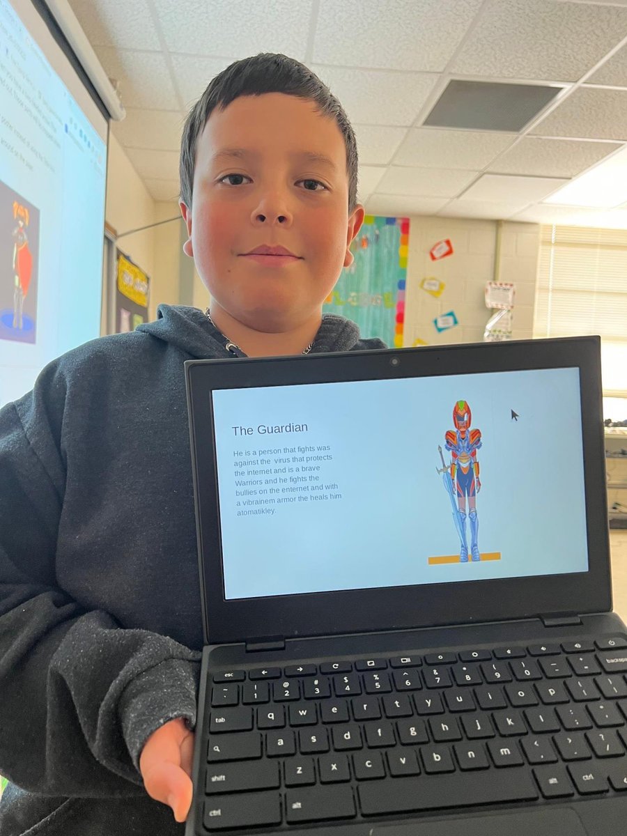CISD_Curriculum's tweet image. Digital Learning involves Digital Citizenship. Coleman Elementary students are creating Super Heros for protecting others on the internet. #cisdallin #DLD2022