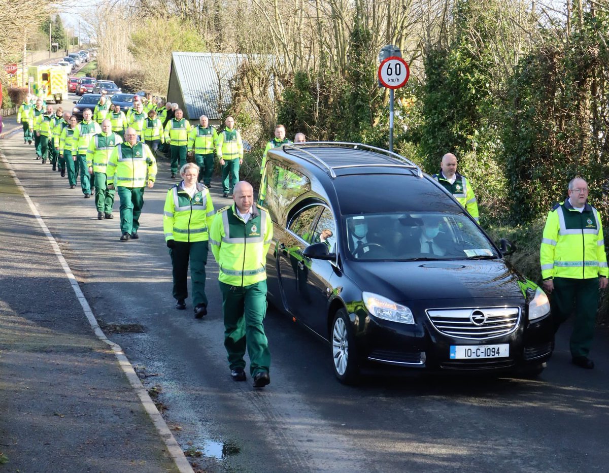 PebblesFiona's tweet photo. Today we said goodbye to our friend &amp; college Noel Baker. Rest in peace Noel. @AmbulanceNAS @AthloneNAS https://t.co/WbSSLvPEb4