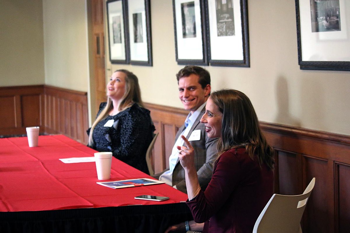 HuntingdonColl's tweet image. The Center for Career and Vocation hosted a Lunch and Learn last week featuring Jamie Langford McQueen '17, an athletic trainer with ProImpact, and Dr. Austin Worley '13, physician, Southern Orthopaedic Surgeons. #HawksWithHealingHands #WisdomInService