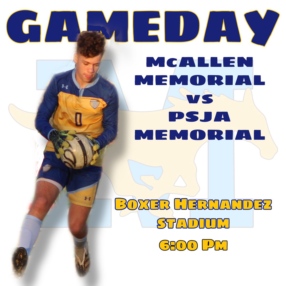 memorial_team's tweet photo. GAMEDAY 🐎⚽️💙💛 https://t.co/eGzyJfHllq