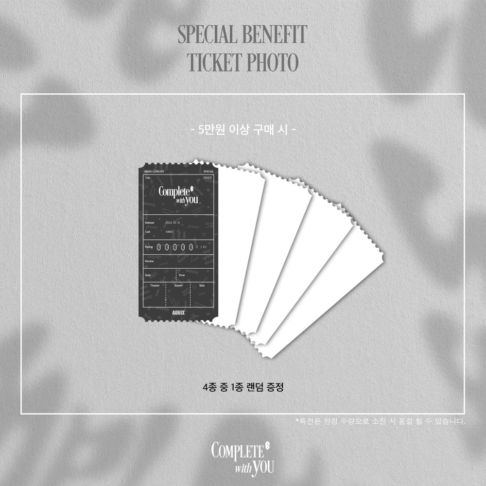 brandnewshop_'s tweet photo. 2022 AB6IX CONCERT 'COMPLETE WITH YOU' OFFICIAL MD 판매 안내

✅SALE TIME :
2022.02.26 (토) 11:00 ~ 17:00
2022.02.27 (일) 11:00 ~ 17:00
✅PICK UP : JANGCHUNG ARENA B1 AB6IX MD BOOTH (장충체육관 지하1층 AB6IX MD 부스)

https://t.co/zIser5bsuz https://t.co/qZoIORp0Px