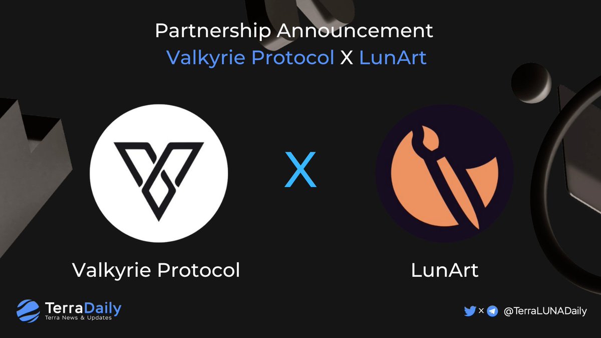 TKRAirdrop's tweet photo. 🤝Partnership Announcement: @valkyrie_money  X @LunArt_NFT 

👉@valkyrie_money is a new launchpad, recently released a project campaign with @LunArt_NFT ,a community-driven artist launchpad and NFT platform.

📍No hesitation in getting involved: https://t.co/17KwUVrgLj

#TERRA https://t.co/2wDFYxftYP