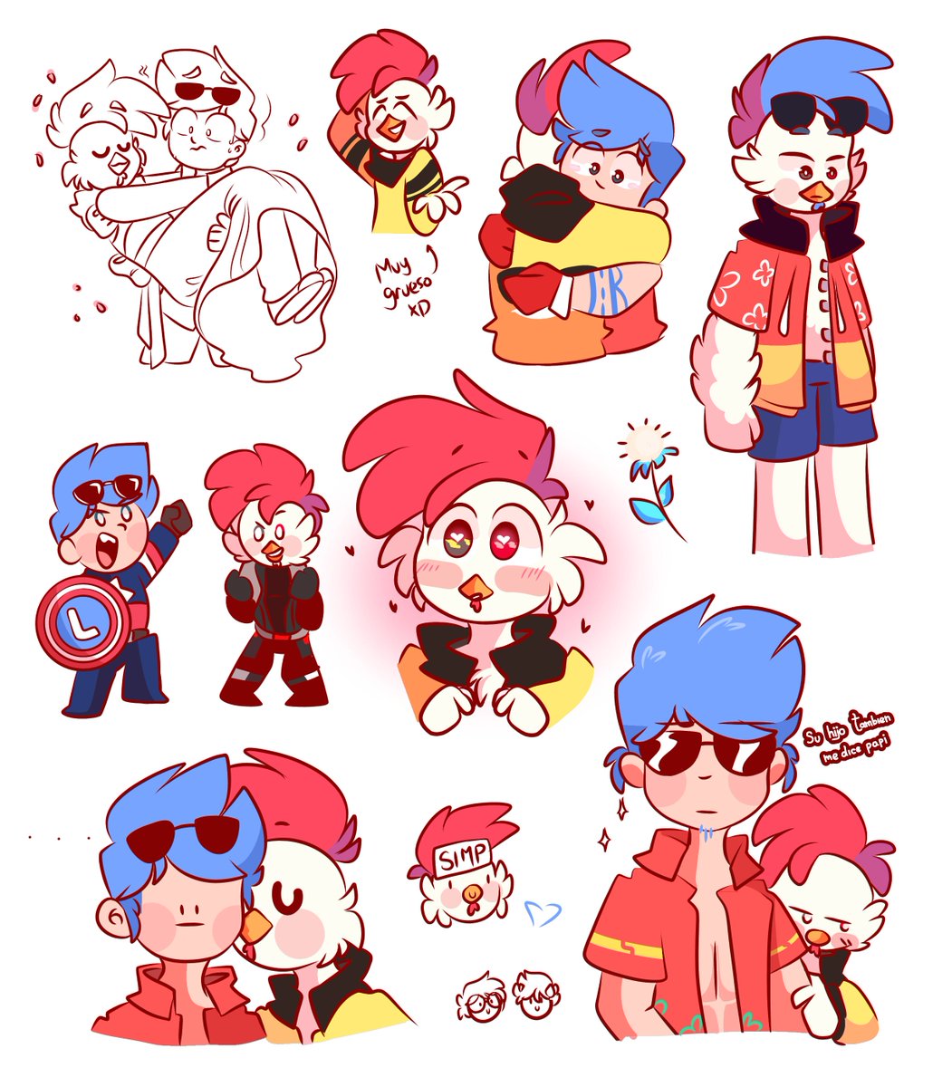 todos dibujando del episodio 
mientras Alpa: 
#CoMPaS qvq💙🤍✨