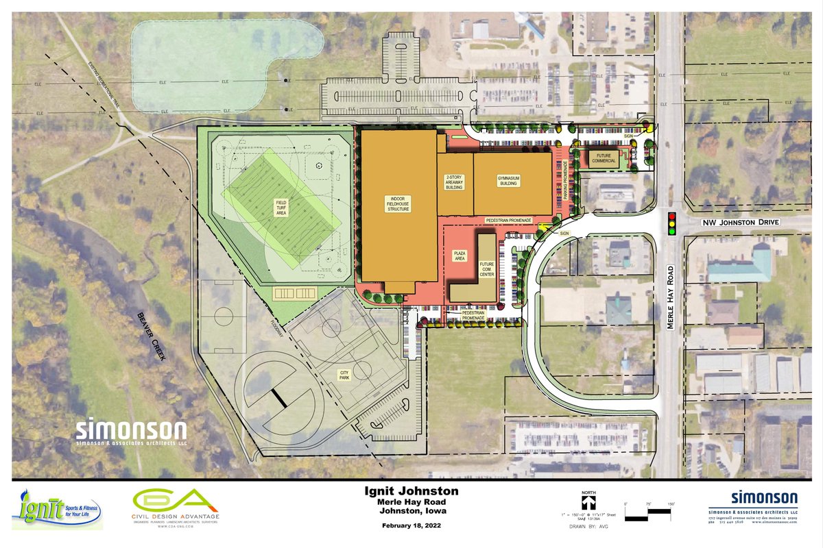 cityofjohnston's tweet photo. On Tuesday, Feb. 22, 2022, the Johnston City Council approved a development agreement for the Bombers Golf development and the site plan for Ignit Sports and Fitness. Both projects are located within the Merle Hay Road Gateway District. 

Learn more https://t.co/knmfNGVQsW. https://t.co/I0RGCRjJMQ