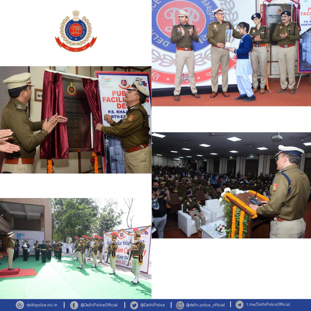 DCPNEastDelhi's tweet photo. #DelhiPoliceWeek culminated with e-inauguration of Public Facilitation Desk &amp; Pink Booth, felicitation of students &amp; police personnel, unveiling of I-Cards for Nagrik Bhaichara Samiti members by Sh. Dependra Pathak, Spl CP, Zone-1.

#DelhiPoliceUpdates

@CPDelhi @DelhiPolice https://t.co/NQ1nqCEzDh