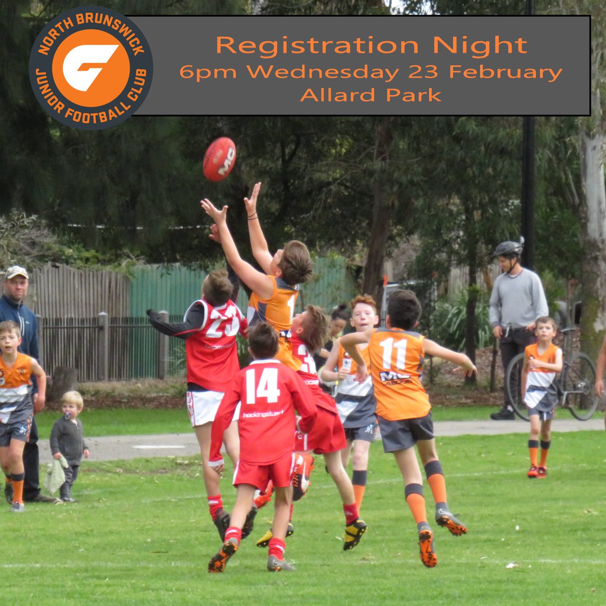 JfcNorth's tweet photo. REGISTRATION NIGHT IS ON TONIGHT!
North Brunswick Giants JFC is having its Registration Night tonight from 6pm at Allard Park. Come on down and join the Giants!
#activemoreland #yjfl #juniorfooty https://t.co/mstGfcMz2v