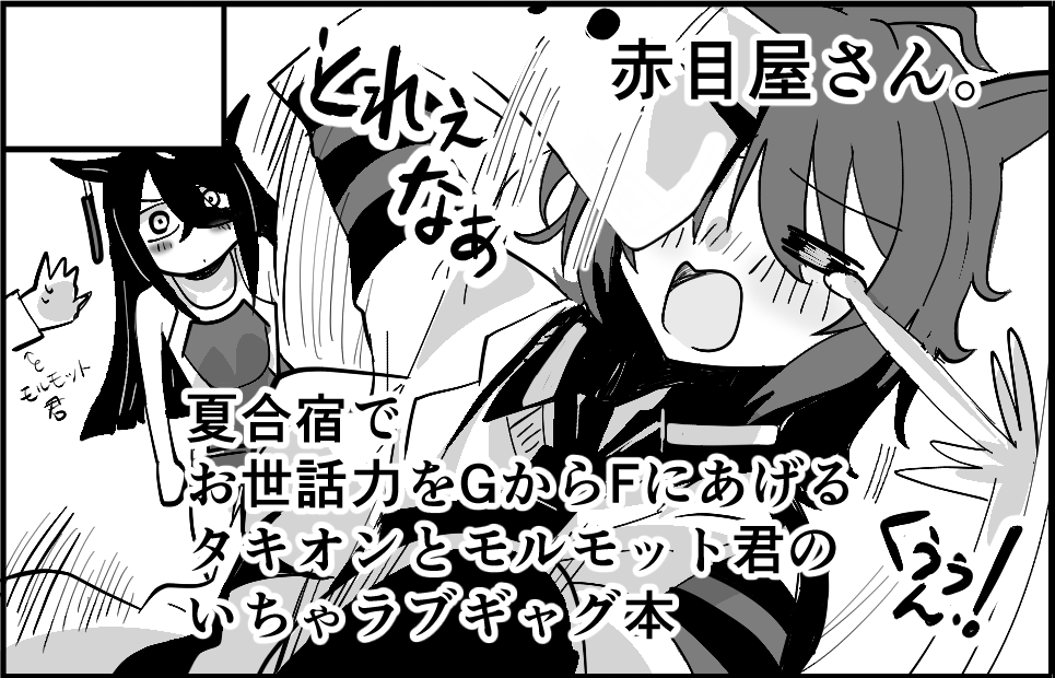 2022年5月4日に都立産業貿易センター台東館で開催予定のイベント「ダービーガールズ4」へサークル「赤目屋さん。」で申し込みました。 