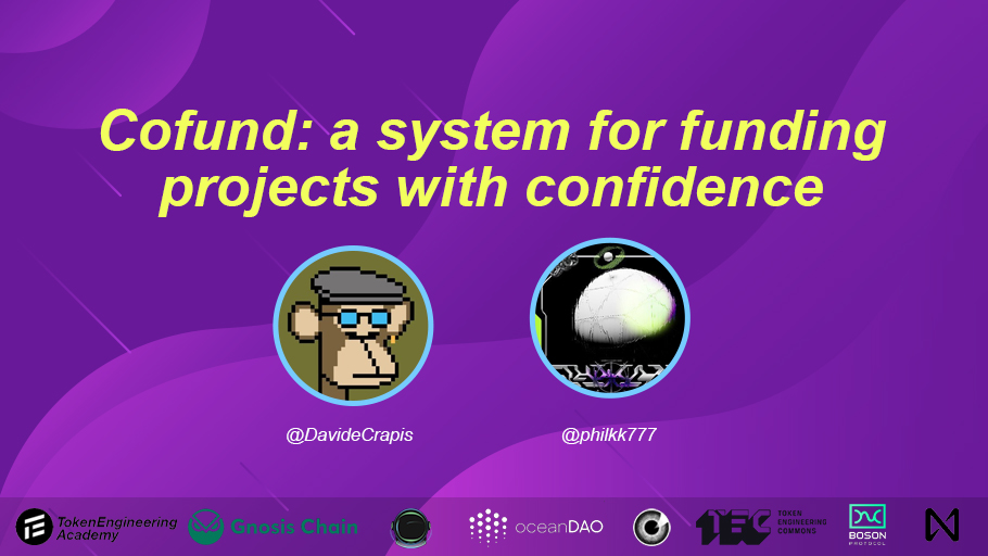 tokengineering's tweet photo. @XQTStrategy @marcminnee @ogunjosam @haxelax @0xdawg_ @zaldarren @phil_h @0xr0d0lf0 @TorstenGoerke @ThxThx7 @parrachia 6/7
Cofund: a system for funding projects with confidence
@DavideCrapis @philkk777

Watch this presentation at DAO Rewards Systems / TE Academy!

Add to your calendar: https://t.co/NTCqrtlnLR https://t.co/tTK6sN1YkW