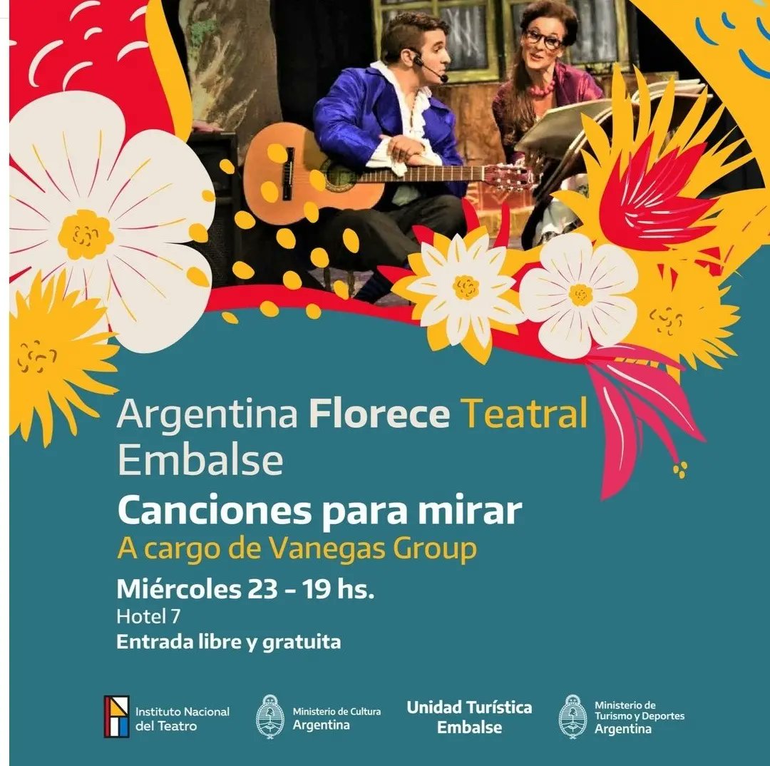 Embalse_Invita's tweet photo. ARGENTINA FLORECE #TEATRAL EN #EMBALSE 
✓ 23/02 19hs: "Canciones para mirar" a cargo de Vanegas Group, hotel n°7
✓26/02 19hs: "Kunda. Origen" a cargo de Alicato arte

✓Libre y gratuito

#Teatro #Calamuchita #Cordoba #EmbalseDeCalamuchita
@CulturaNacionAR  @inteatro_arg https://t.co/QWFkCSdAAD