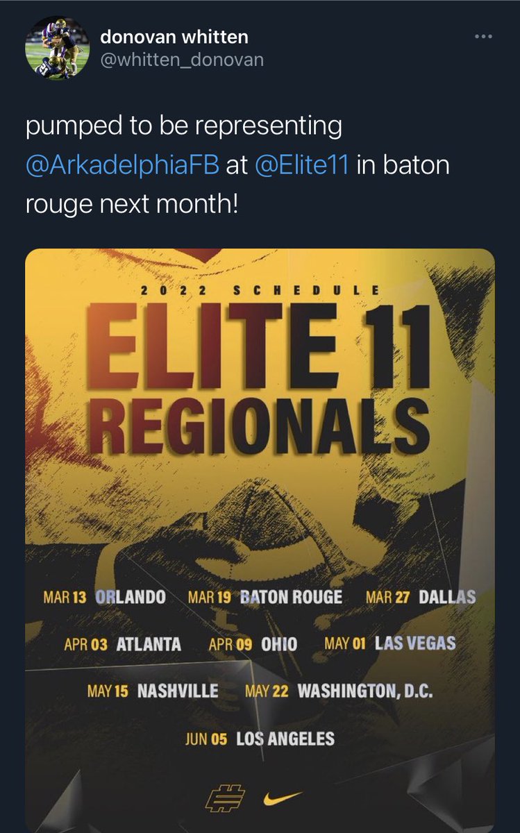 This DUDE just said he’s pumped to be representing his team and town that supports him. 

Didn’t have to name drop every college recruiting service and college position coach. Well done DW8, Well done.