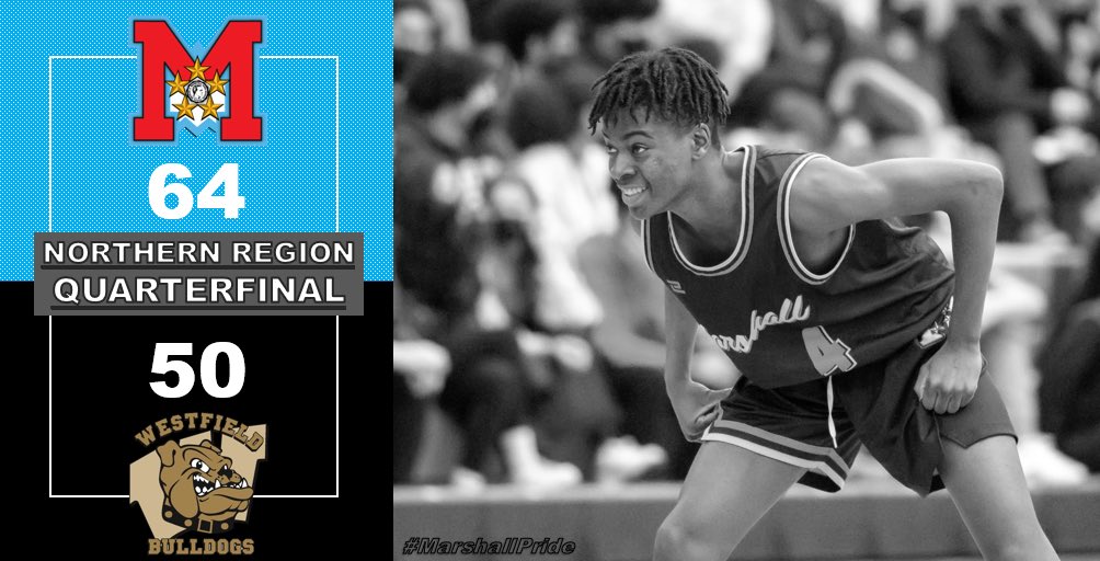Marshall advances into semifinal of Northern Region w/win over Westfield Bulldogs. JR <a href="/matthewlnert04/">Matthew Lenert</a> led the way w/16p, while SR’s <a href="/theadi23/">Adien Hrnjez</a> w/15p &amp; 6b &amp; <a href="/gkommi_14/">Gowtam Kommi</a> w/13p &amp; 7r each. Statesmen moves to 18-5 &amp; is one of last 16 teams left in state. 

<a href="/GCMsports1/">Marshall HS Athletics</a> 
#marshallpride