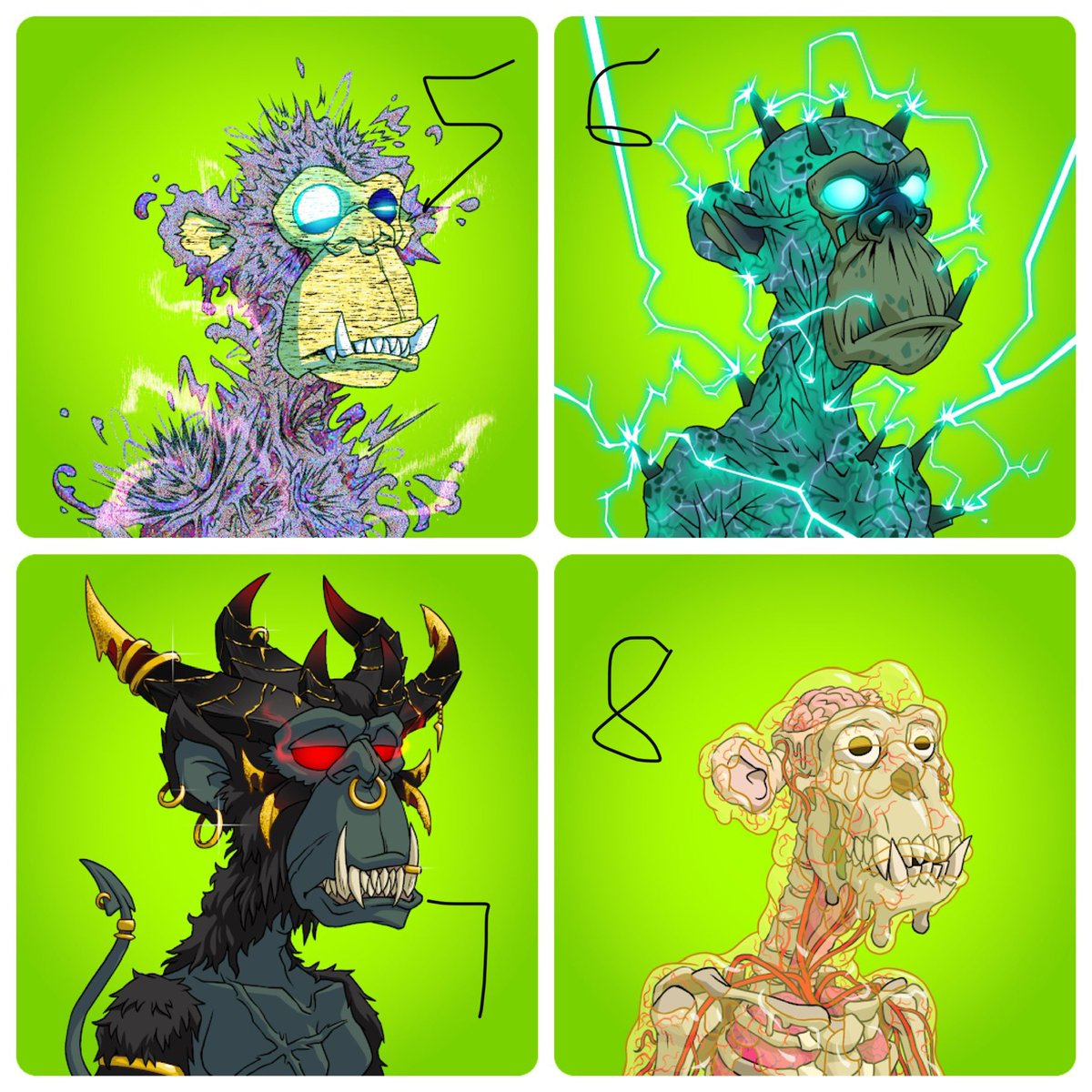 nickb_eth's tweet photo. This has been one of my most fun posts. New reveal makes me completely reevaluate my choices. If you HAD to rank the #MegaMutants now, what would it be?! #MAYC https://t.co/YRD65R61PC