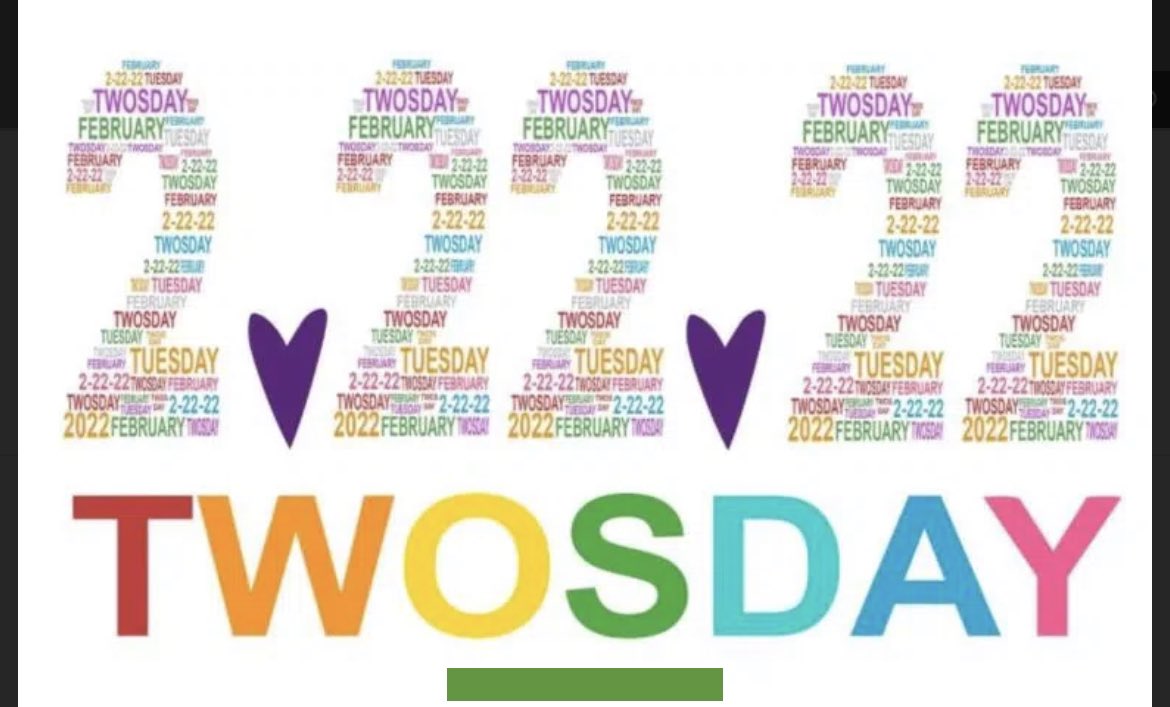 BishopSmithCH's tweet photo. Twosday!? A palindrome! This alignment won’t occur again for another 400 years! 
“22222 is an angel number which represents harmony and serenity,” Philstar News tweets. “It tells you to let go of negative thoughts to achieve peace and equilibrium in your life.” https://t.co/mMaZGD4yAS