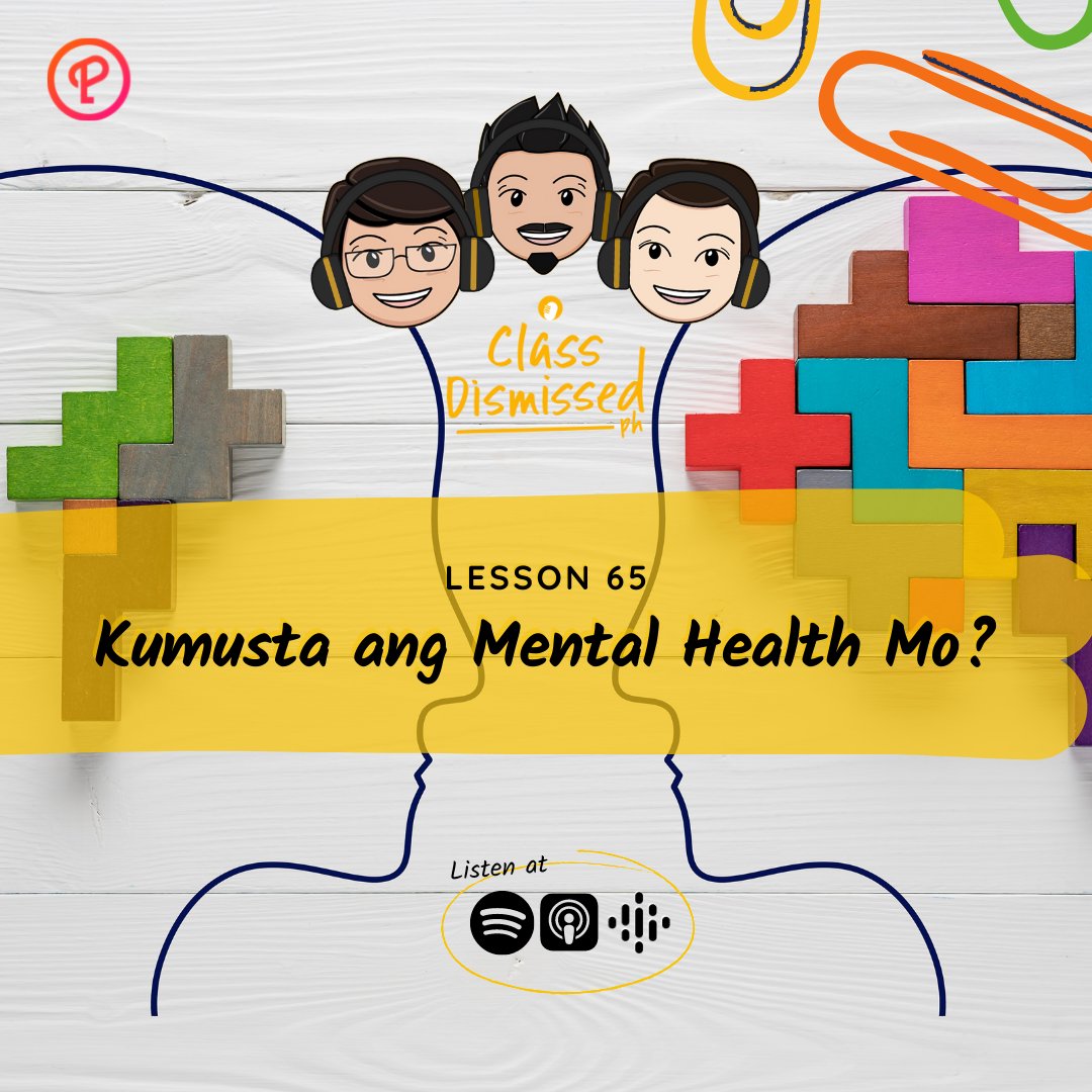 ph_class's tweet photo. Lesson 65 | Kumusta ang Mental Health Mo? | Class Dismissed PH

TRIGGER WARNING: This episode contains sensitive topics about substance abuse, self-harm, and suicide.

SPOTIFY https://t.co/V7AvFwwq6O
APPLE PODCASTS https://t.co/08b4L0AgfV
GOOGLE PODCASTS https://t.co/Yg39rUPfTv https://t.co/dqmGZZFhcw