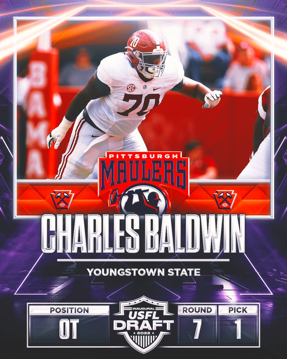 UFLMaulers's tweet photo. Welcome to the squad, Charles Baldwin. https://t.co/jWUnib9ckw