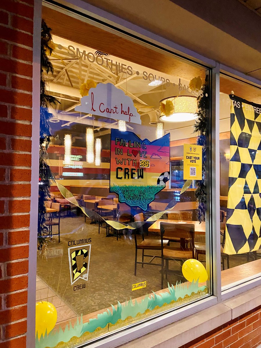 ColumbusCrew's tweet photo. Black &amp; Gold 🎨

Vote in our Window Decorating Contest for the chance to win two home opener tickets: https://t.co/gGz1LlDbfu

#Crew96 https://t.co/lrHIPbPnYR
