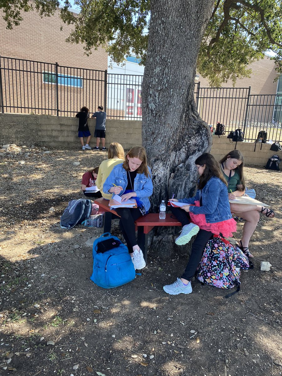 mrsrundberg's tweet photo. When you give 7th graders some tiny human figures and let them build micro-habitats outside (#sciencecrossover), they write PAGES of story… ❤️ tricking them into learning… 😏@KayeGuidry @ComalWrites @jenstorter https://t.co/qgnq7ArcmQ