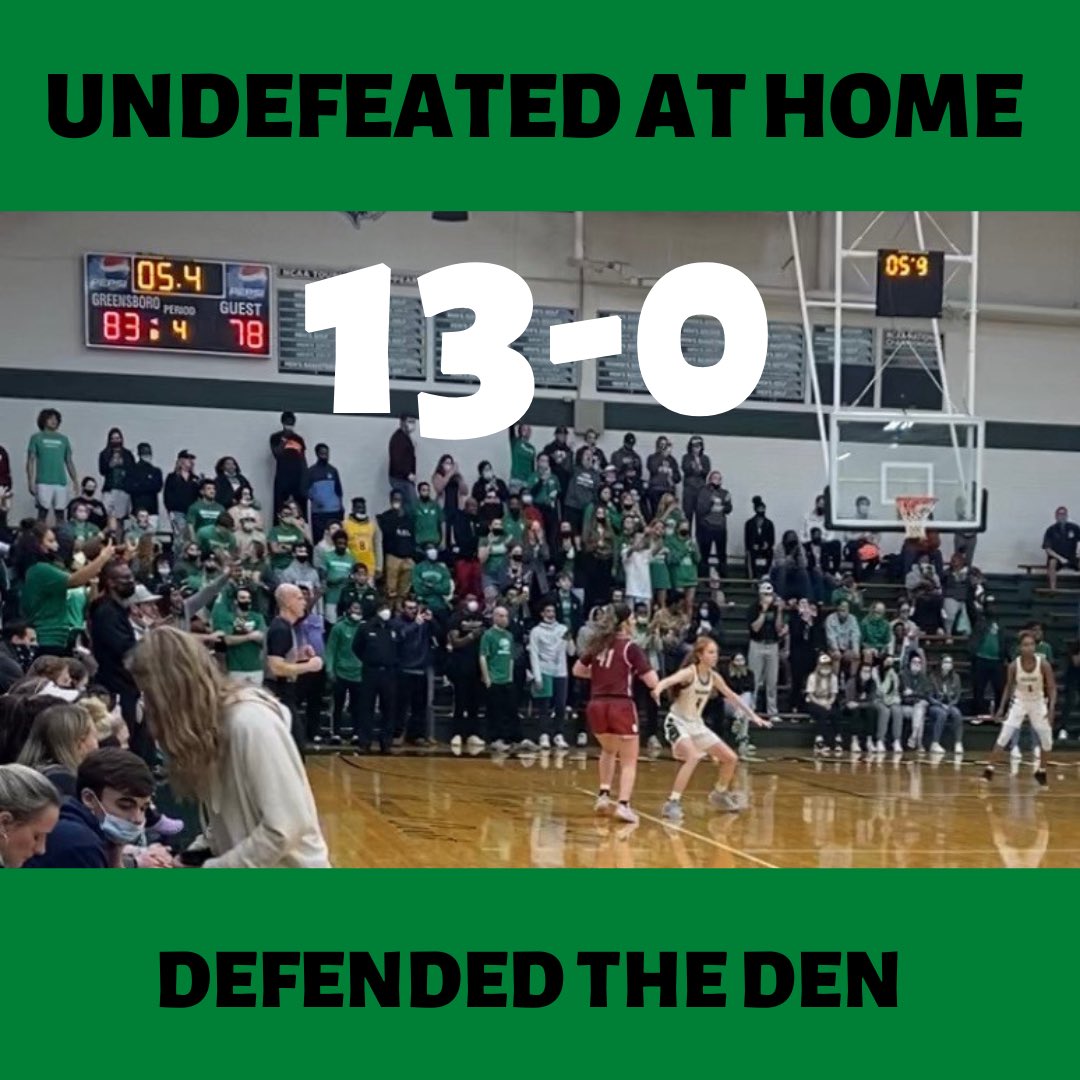 Thank You! 💚
Hanes Gym has turned into a tremendous HOME COURT. You all were definitely #Wild4thePride tonight. 

We continue to march on 2️⃣ the semi-finals of the USA South Tournament … Join Us!
Friday @ 5pm vs Berea College 
@ Southern Virginia University in Buena Vista, VA.