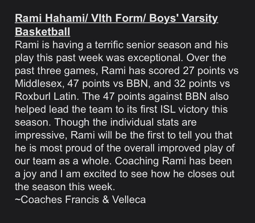 ramihahami's tweet photo. Athlete of the week🙏 Humbled and Blessed🖤 https://t.co/dDPmCBdtja