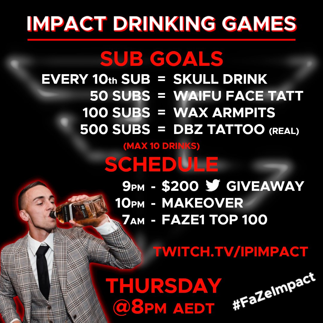 IP_Impact's tweet photo. Tomorrow 8pm AEDT! Will we be in the next 40/100 for #FaZe1 👀 Starting with the Giveaway and then makeover for a long overdue sub goal that we hit a while back. Finally streaming through the night to witness the FaZe top 100 announcement LIVE at 7am AEDT 🤍 #FaZeImpact https://t.co/Vi8G0G5nJC