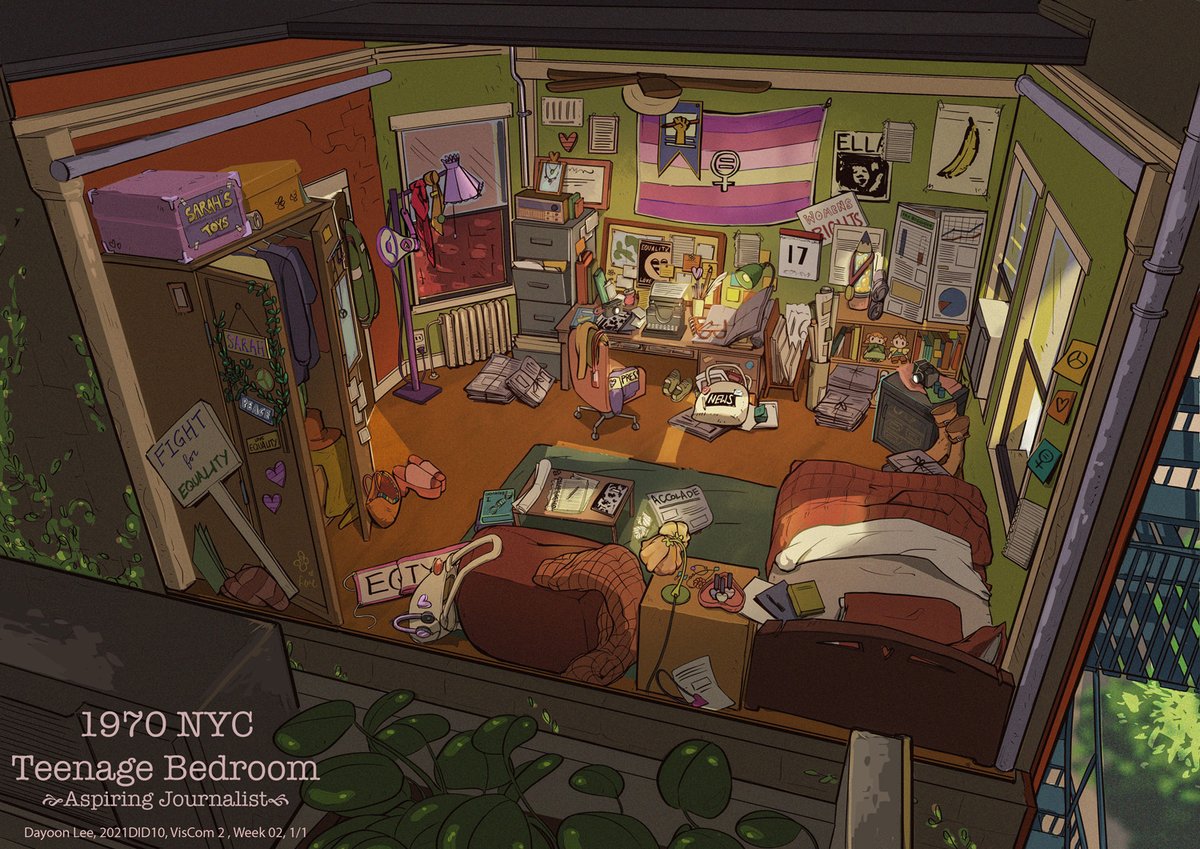 FengZhuDesign's tweet photo. More "teenager's bedroom" designs from our current term 2 students. Love discovering all the little details. https://t.co/BBImBPilli