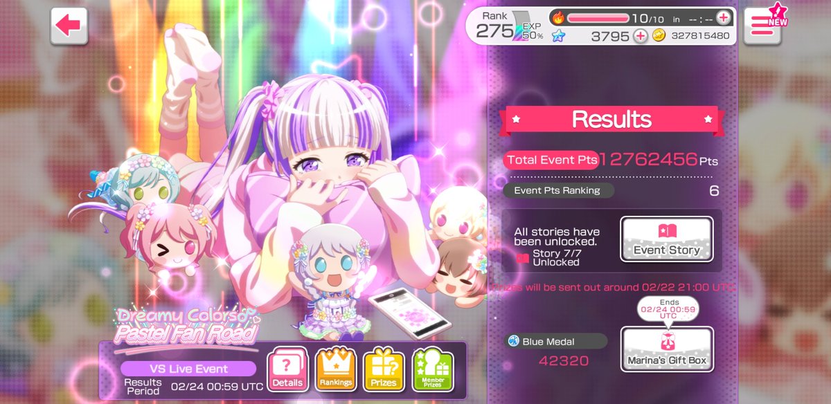 SPoppycf's tweet photo. Dreamy Colors♪ Pastel Fan Road
T6 ~12762456pts~
Congrats and thank you to [Q♡PD] and yall who cheering and support me on this wonderful event!! 🥺🥺💝💖, Otsu! https://t.co/ffd7vcPwOM