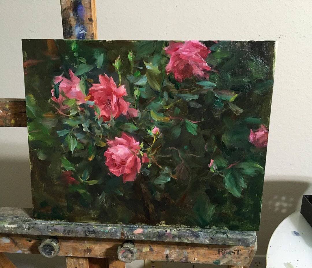 grtsdh's tweet photo. Kyle Ma's oil paintings and floral sketches are really beautiful, and you can feel the inexplicable tension. https://t.co/KrguGecjXm