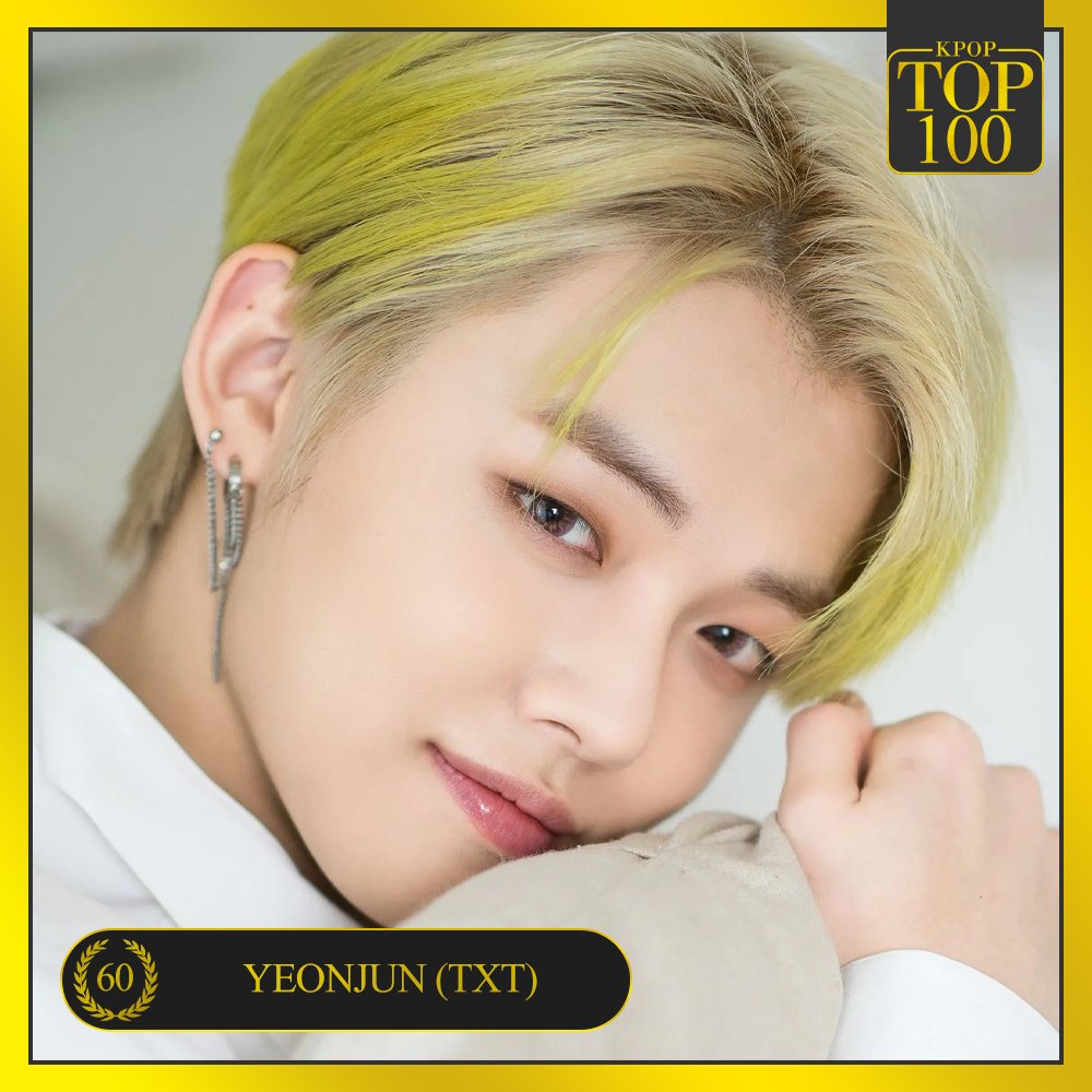 TOP100KPOP's tweet photo. TOP 100 - Most Handsome Faces Of K-POP

#60 Yeonjun (#TXT)

Congratulations! 🎉 https://t.co/s3fmI0ksgw