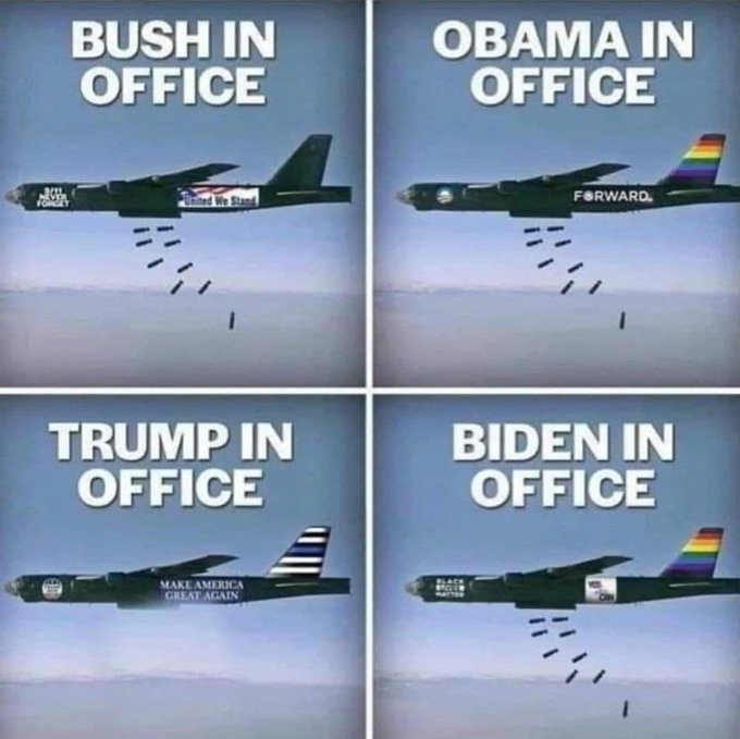 Mr_Pinko's tweet photo. @RealestGadFly @BillPlains @StephenKing Yeah - 4 years of #Trump &amp; NO INVASION by #Russia / #Putin! 
1 year of #Biden - bye bye #Ukraine. #China takes over #Taiwan next. 
#BringBackBetter #Trump #WasRight 
 https://t.co/MmTg0QlTmN https://t.co/Dt2ThP6k2M