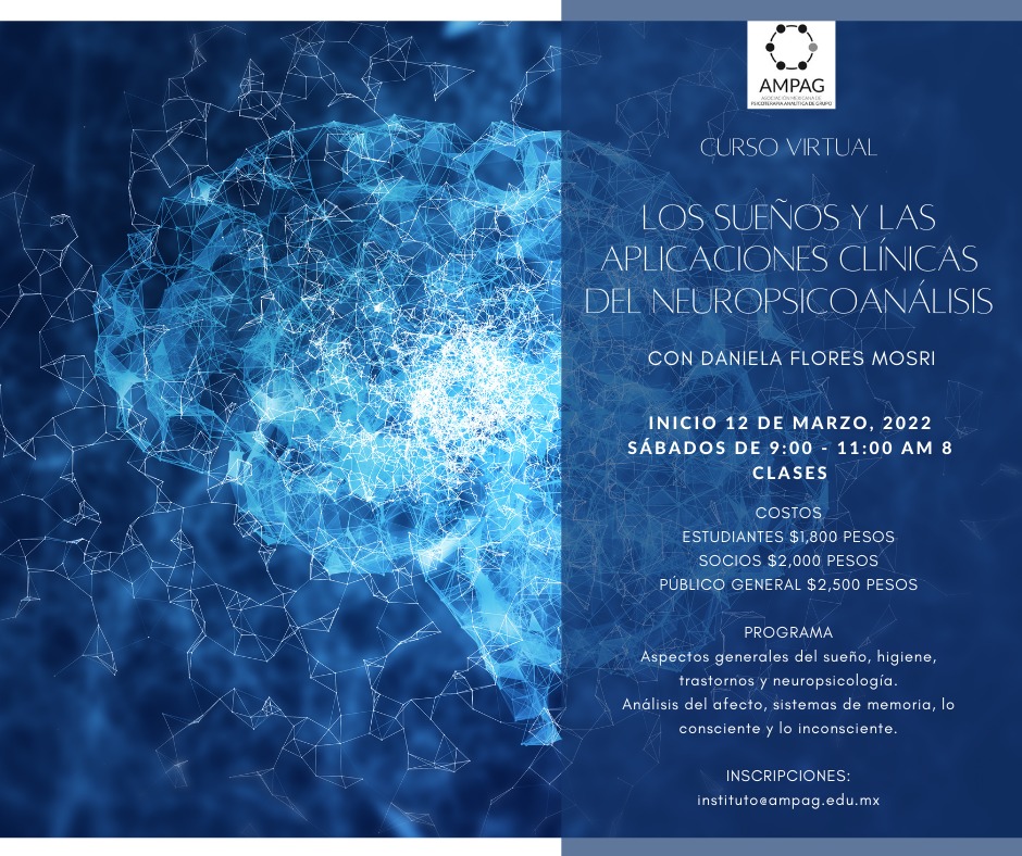 ¡Tendremos nuevo curso! Pide más información en el correo: instituto@ampag.edu.mx
#NuevoCurso 
#CursoVirtual 
#neuropsicoanálisis