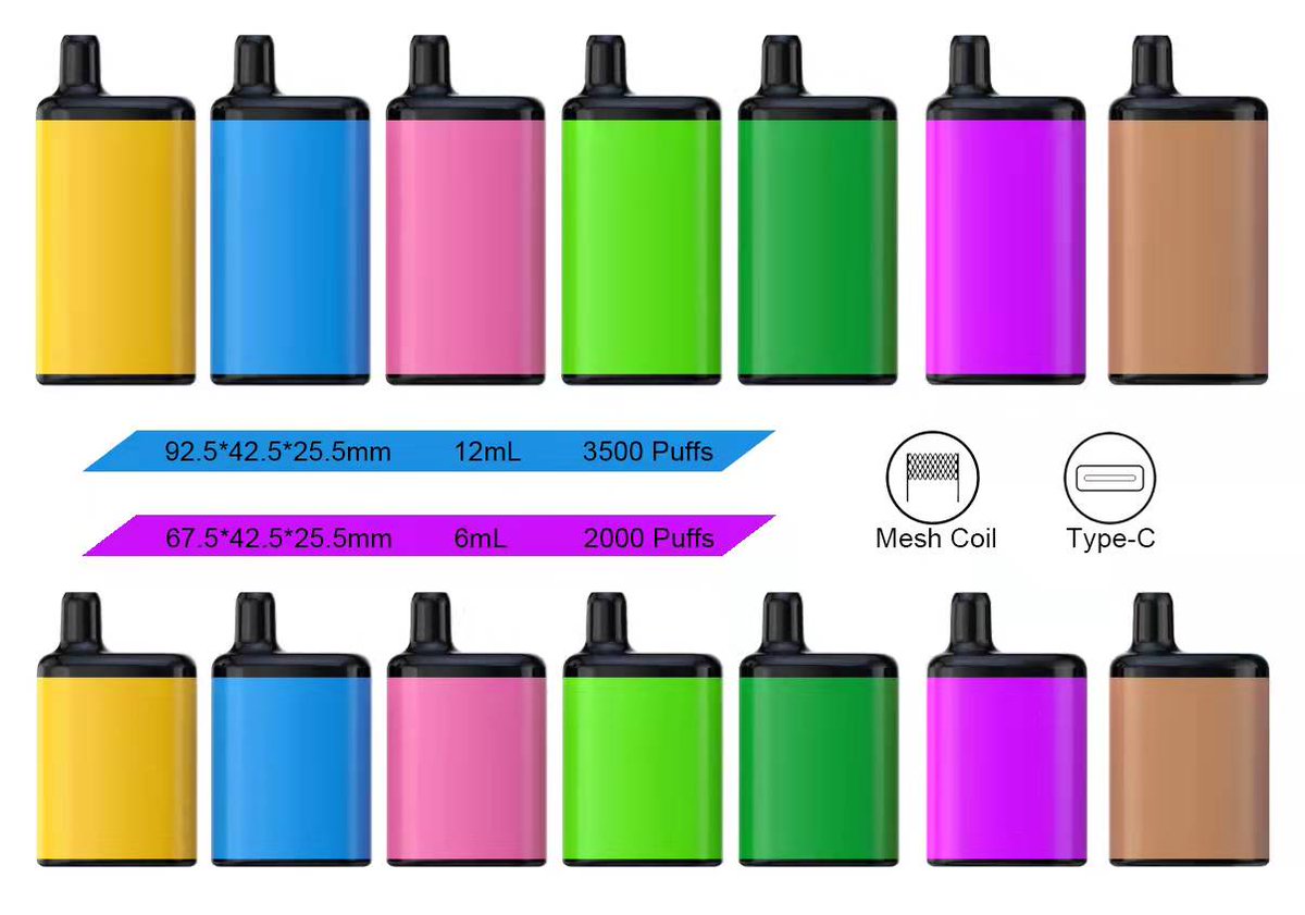 IGEOVAPE_Alex's tweet photo. Battery: 650mAh
E-liquid: 6ml/12ml
Coil: Mesh coil
Puff: 2000/3500 puffs
100+ flavors, OEM welcomed!
#vape #disposablebape #electroniccigarette #ecigartte https://t.co/u5f1BDjbEP