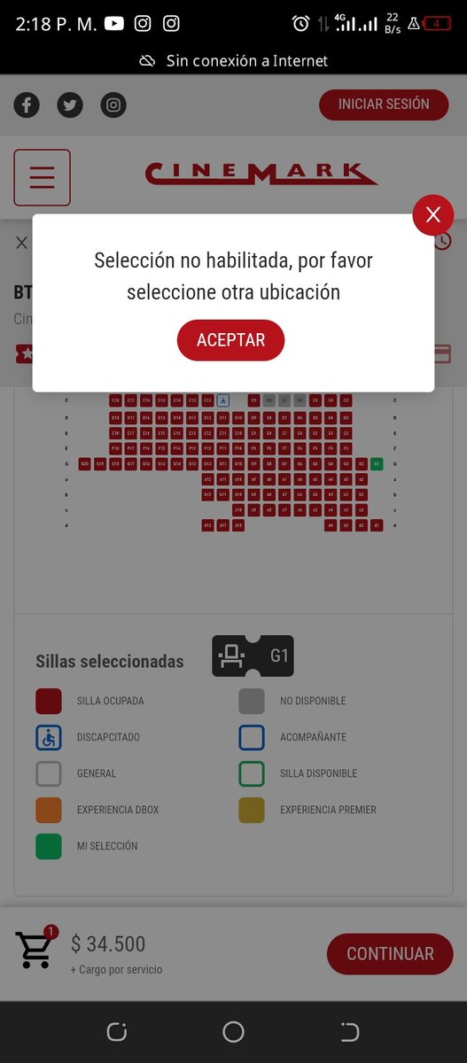 suleymosq's tweet photo. Todos mis intentos de hoy en la página de #CinemarkCol https://t.co/xIVikqfCld