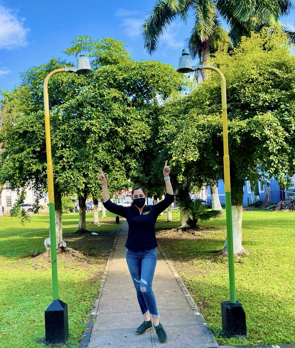 annmarievazja's tweet photo. The refurbishing of the #NevilleAntonioPark has began thx to #MOT Spruce Up Jamaica Programme “Pon di Corner” with #TPDCo
The main area of focus is the bathrooms. Built over 10yrs ago, they have not been in service due lack of sewage connection. Solar light, benches etc 🇯🇲🙏🏻💙 https://t.co/6OvN1WYmZe