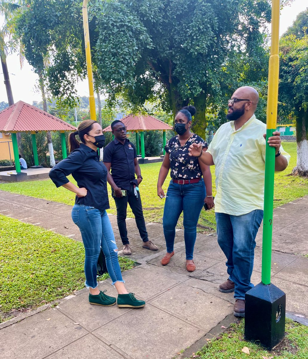 annmarievazja's tweet photo. The refurbishing of the #NevilleAntonioPark has began thx to #MOT Spruce Up Jamaica Programme “Pon di Corner” with #TPDCo
The main area of focus is the bathrooms. Built over 10yrs ago, they have not been in service due lack of sewage connection. Solar light, benches etc 🇯🇲🙏🏻💙 https://t.co/6OvN1WYmZe