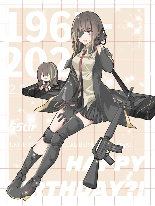 ✨✨✨55th!!!✨✨✨
#ドールズフロントライン #ドルフロ #M16A1 