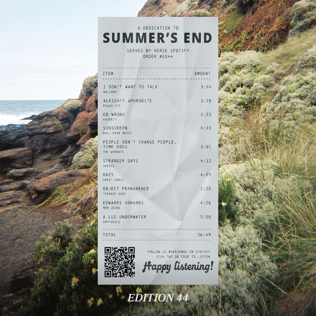 Sad that summer is nearly over? So are we! But in true Verse style, we made a playlist to help you farewell hot days in the sun, macca’s frozen cokes and salty hair ☀️⛵🌴

@versemag on Spotify, get listening!