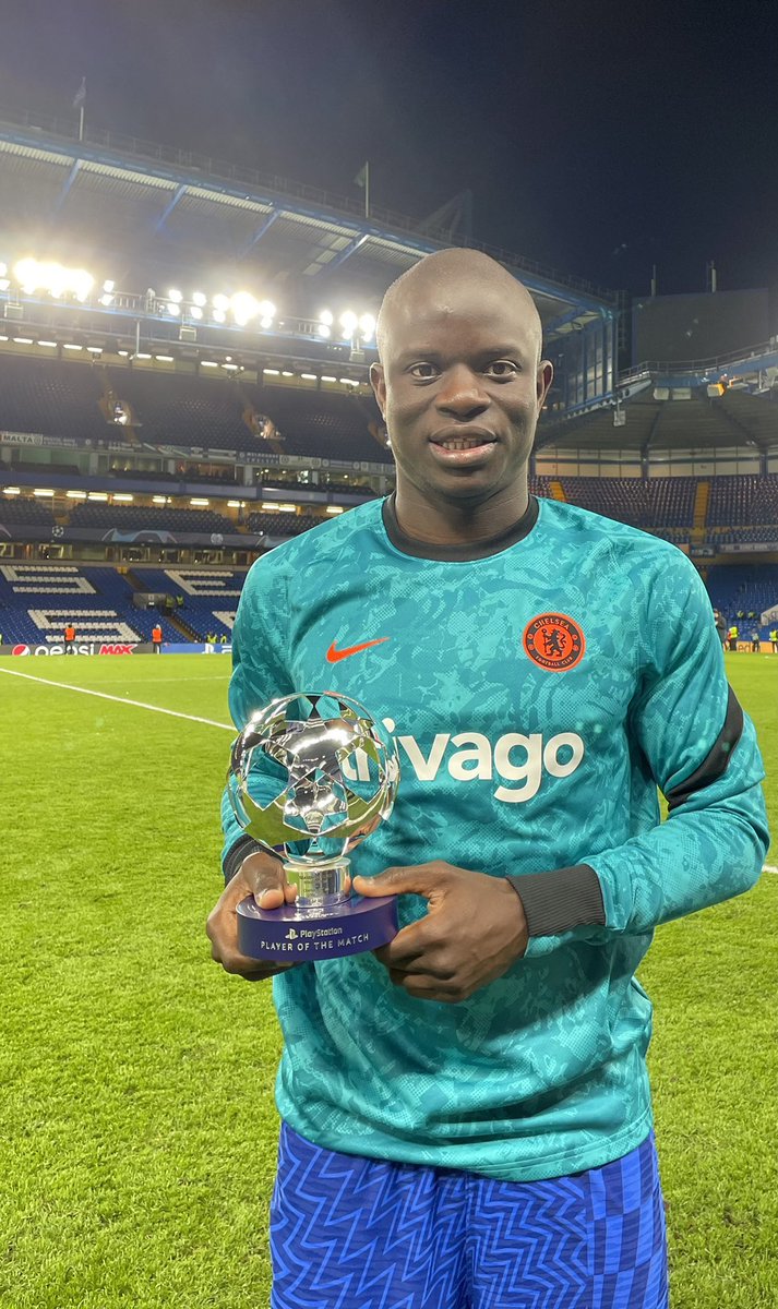 thesoft_sports's tweet photo. Official Man of the match. N'golo Kante ⭐️ #UCL #CFC #cfclosc #Softsportstv https://t.co/qtIMLgI8Z4