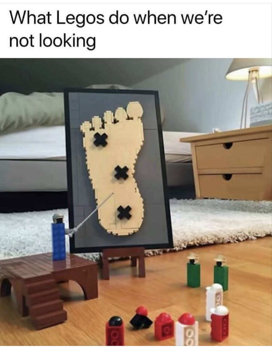 EK_Prom's tweet photo. As Lego projects currently abound at our house, I am choosing to think that future design engineers are quite possibly in our family’s future. #sendpositivethoughts #powerthroughthepain #ouch https://t.co/t3Hb5NPAsx