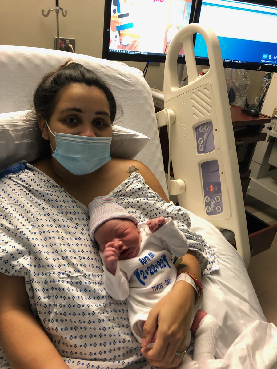 This #Twosday, Tuesday, 2/22/22, at 2:22 p.m., baby Starlin was born at Raritan Bay Medical Center!

Congratulations to the happy family on this magical moment 💙