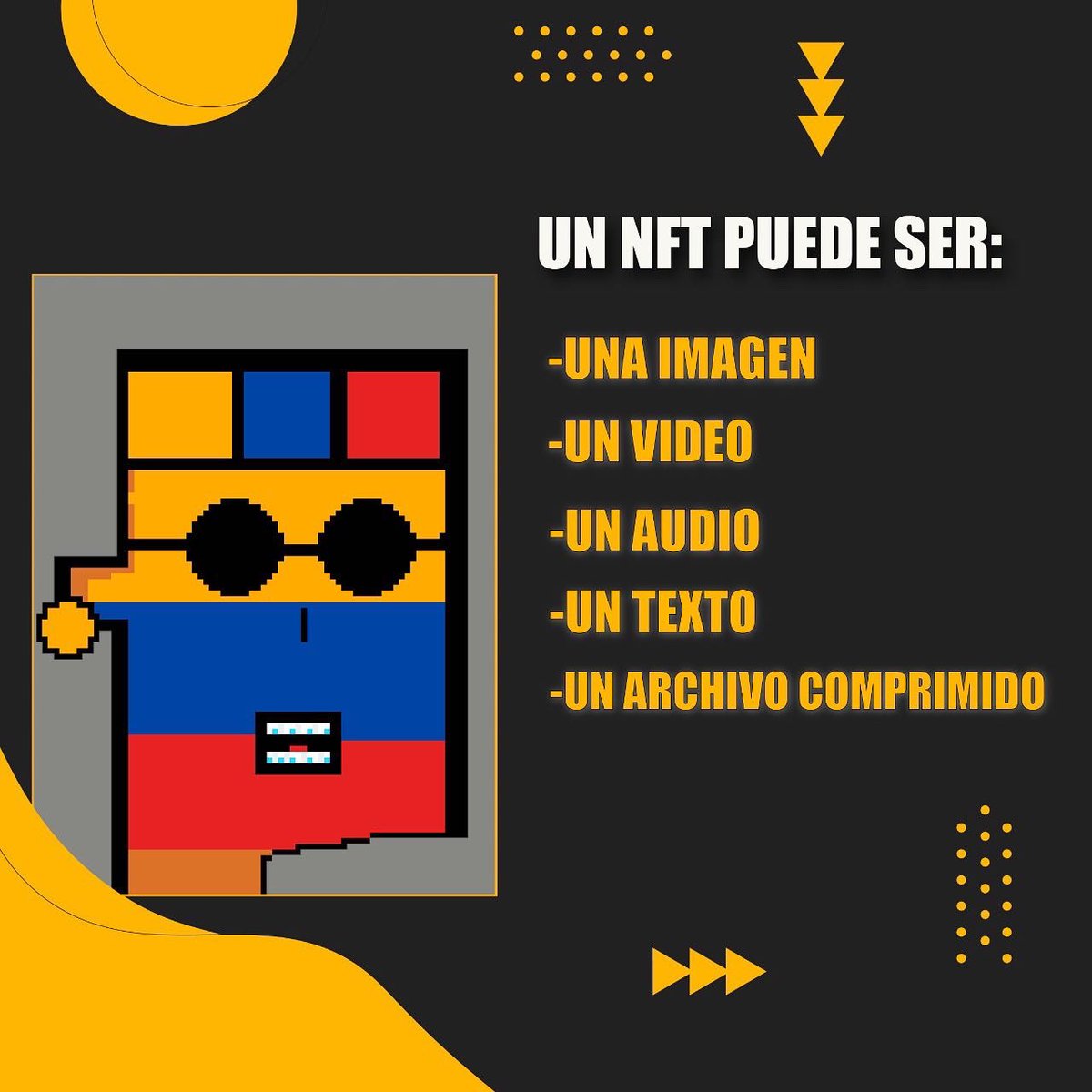 NftRelak's tweet photo. Queremos aportar a la comunidad con contenido educativo sobre los NFT, el de hoy es comenzando con lo más básico, ¿Que son los NFT?🌎 

#nftlatino #NFTCommmunity https://t.co/QFrZR0iMyy