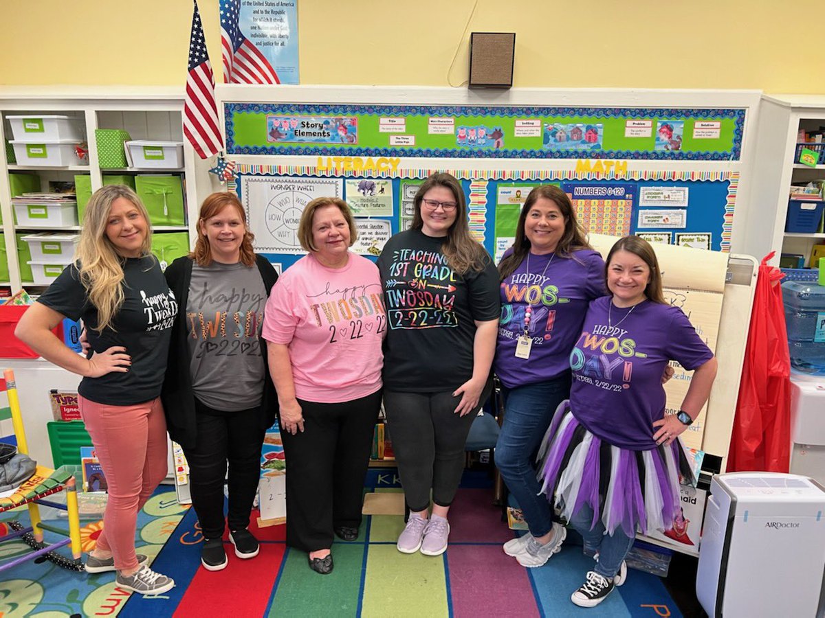 Celebrating Twosday with the best first grade team! <a href="/AOEBullpups/">Alma Easom Bullpups</a> <a href="/ccsteachers/">New2ccs</a>