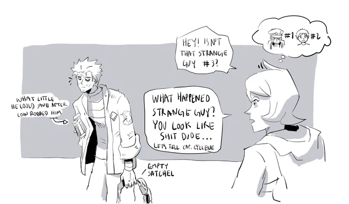 Cyrus arriving jubilife town after his encounter with Coin.  I headcanon Akari to be Cyllene's biggest fangirl…and Cyrus too because i want to #PokemonLegendsArceus 