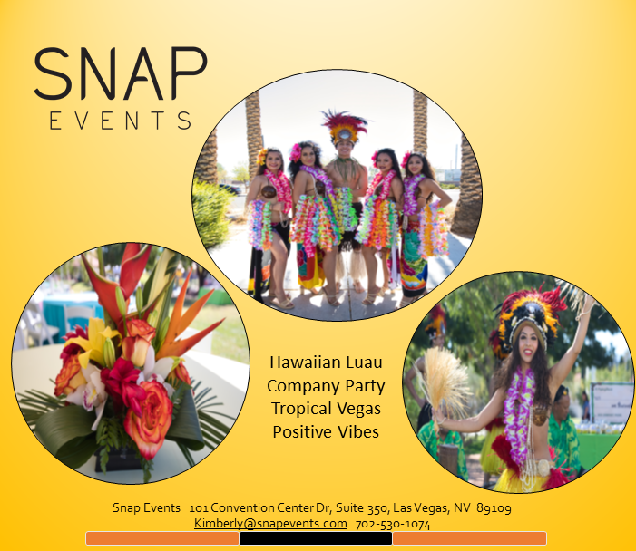 SnapEventsLV's tweet photo. Thinking about Hawaii?  Snap Events has a plan for you - this year create a Hawaiian Luau complete with Polynesian dancers, island decor, and tropical centerpieces.   Warm positive vibes!  #LasVegas #Entertainment #positiveenergy #corporateevents #contactus #teamappreciation https://t.co/zHBEYKF9dS